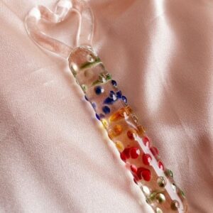 CENSAN 19cm Tırtıklı Yüzeyli Renli Anal ve Vajinal Dildo