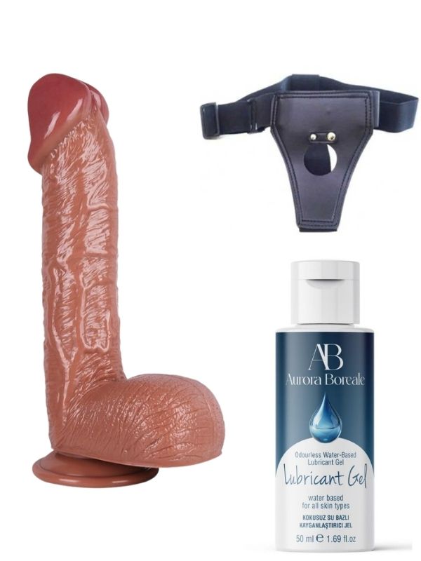 censan-belden-baglamali-kayganlastirici-set-noctis-34cm-kahverengi-dildo-no72-983015-1