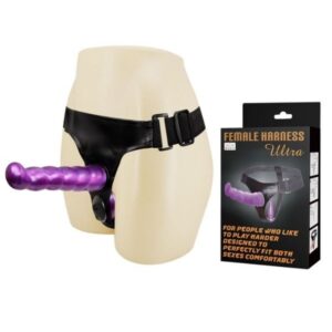 CENSAN Çift Girişli Straplon Belden Bağlamalı Dildo